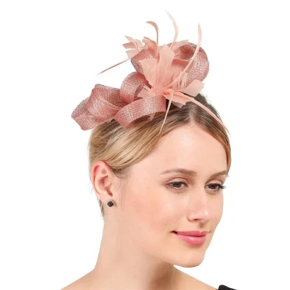 Faux Feather Small Fancy Cocktail Hat - Image 8