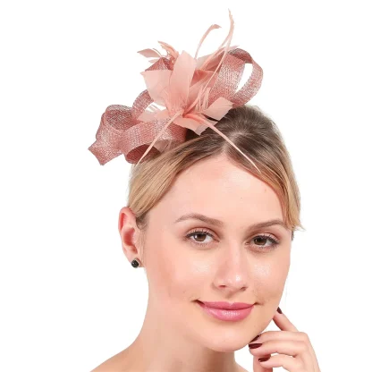 Faux Feather Small Fancy Cocktail Hat - Image 7