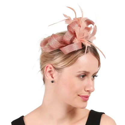 Faux Feather Small Fancy Cocktail Hat