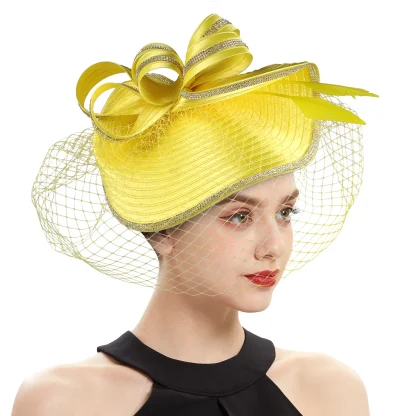 Luxurious Headpiece with Net Veil - Image 10