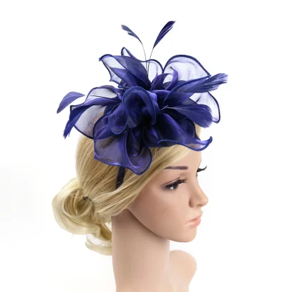 Flower Shape Headpiece with Feather Detailing - Image 9