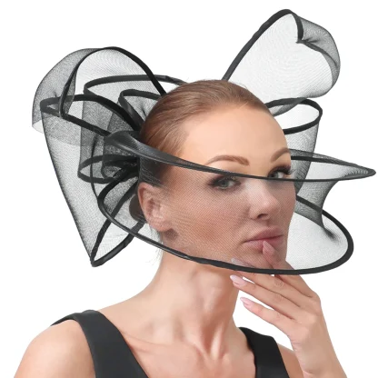 Sheer Decorative Large Bow Fascinator - Image 3