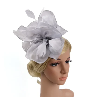 Flower Shape Headpiece with Feather Detailing - Image 14