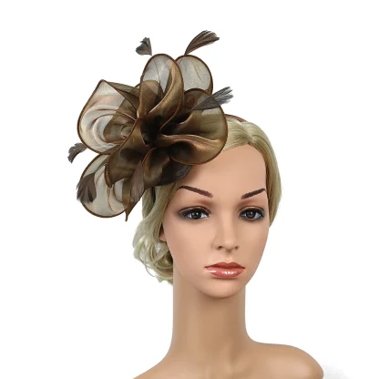 Flower Shape Headpiece with Feather Detailing - Image 6