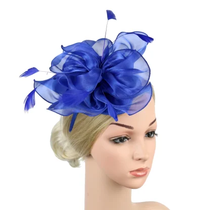 Flower Shape Headpiece with Feather Detailing - Image 15