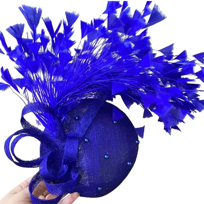 Sinamay Fascinator with Beads Decor - Image 4