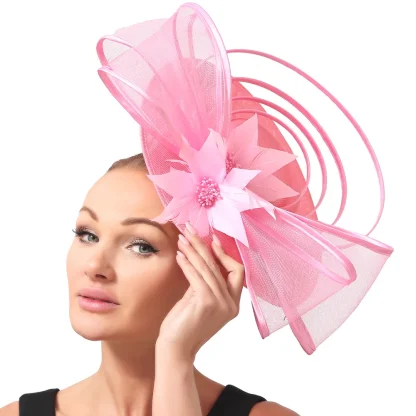 Elegant Big Bow Disc Cocktail Hat - Image 7