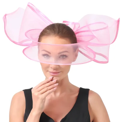 Sheer Decorative Large Bow Fascinator - Image 14