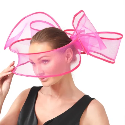 Sheer Decorative Large Bow Fascinator - Image 15