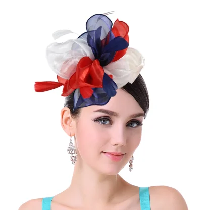 Flower Shape Headpiece with Feather Detailing - Image 2