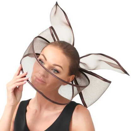 Sheer Decorative Large Bow Fascinator - Image 4