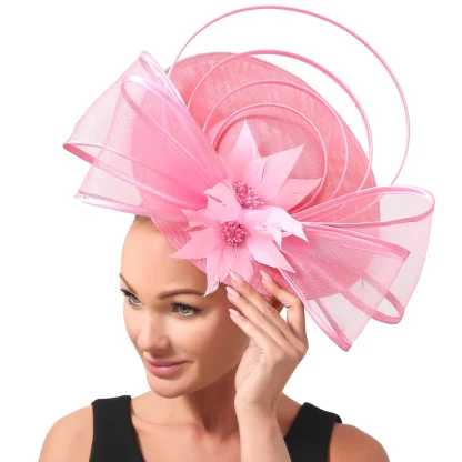 Elegant Big Bow Disc Cocktail Hat