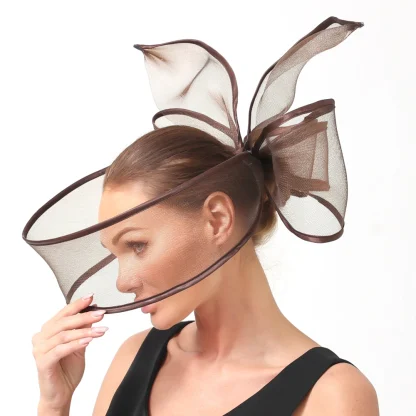 Sheer Decorative Large Bow Fascinator - Image 13