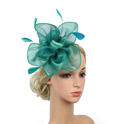 Flower Shape Headpiece with Feather Detailing - Image 11