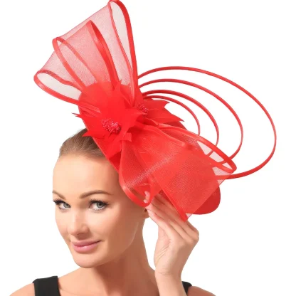 Elegant Big Bow Disc Cocktail Hat - Image 4