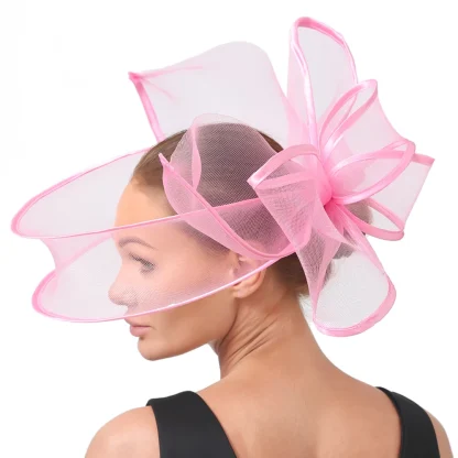 Sheer Decorative Large Bow Fascinator - Image 5