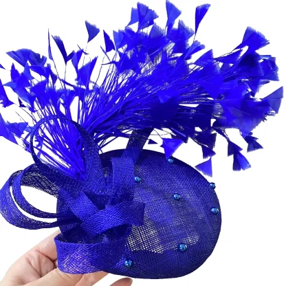 Sinamay Fascinator with Beads Decor