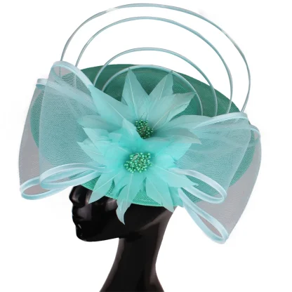 Elegant Big Bow Disc Cocktail Hat - Image 10