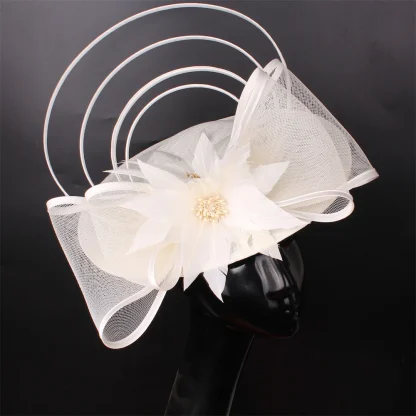 Elegant Big Bow Disc Cocktail Hat - Image 12