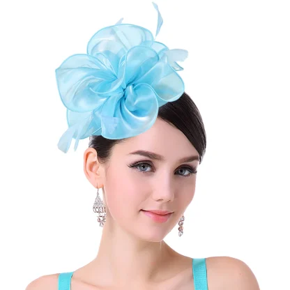 Flower Shape Headpiece with Feather Detailing - Image 4