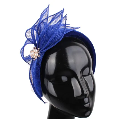 Fancy Head Band Fascinator with Beaded Decor - Image 15