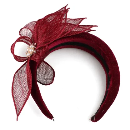 Fancy Head Band Fascinator with Beaded Decor - Image 13