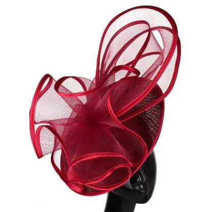 Creative Mesh Fascinator with Ruffle Design - Image 5