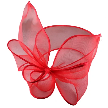 Exaggerated Fascinator with Decorative Bow Design - Image 15