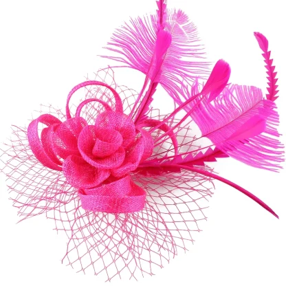 Creative Fancy Fascinator with Floral Design - Image 5