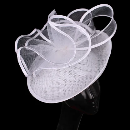 Creative Mesh Fascinator with Ruffle Design - Image 12