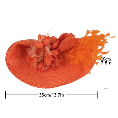 Decorative Disc Fascinator with Floral Design - Image 7