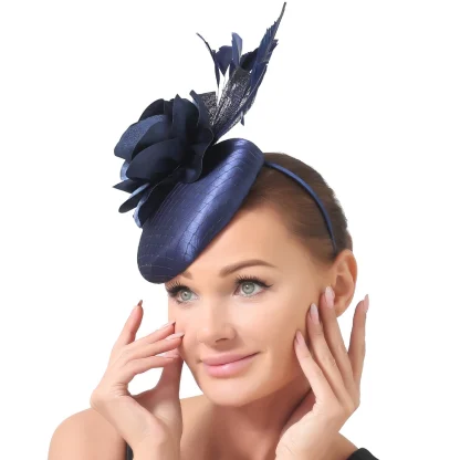 Fancy Shiny Floral Headpiece with Headband - Image 13