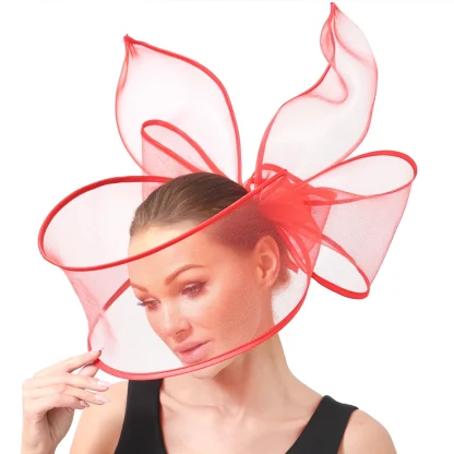 Exaggerated Fascinator with Decorative Bow Design - Image 3