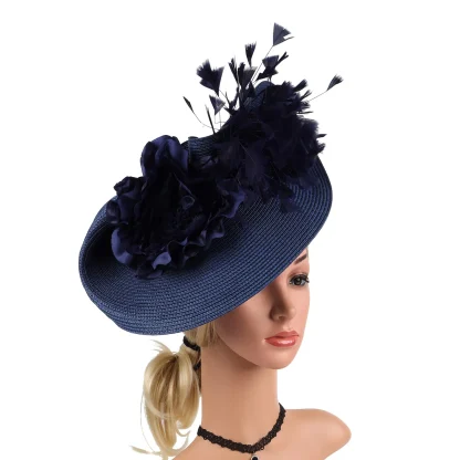 Decorative Disc Fascinator with Floral Design - Image 12