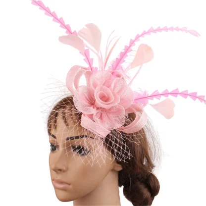 Creative Fancy Fascinator with Floral Design - Image 14