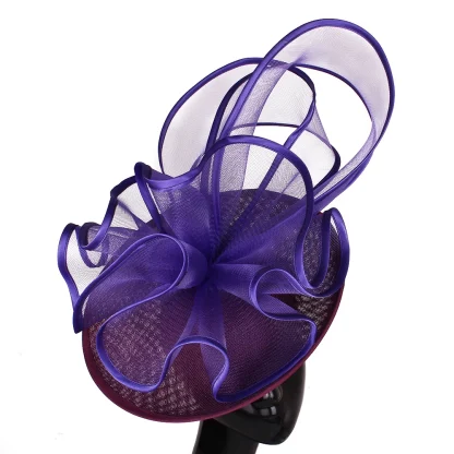 Creative Mesh Fascinator with Ruffle Design - Image 6