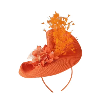 Decorative Disc Fascinator with Floral Design - Image 10