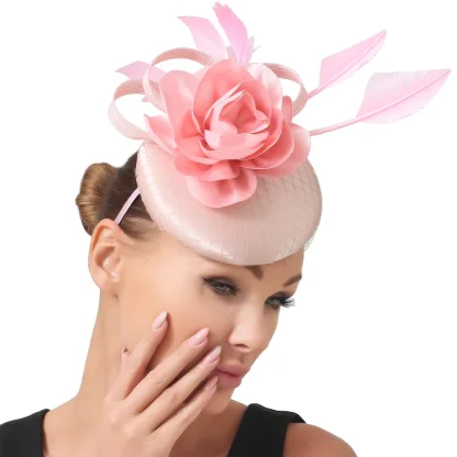 Fancy Shiny Floral Headpiece with Headband - Image 2