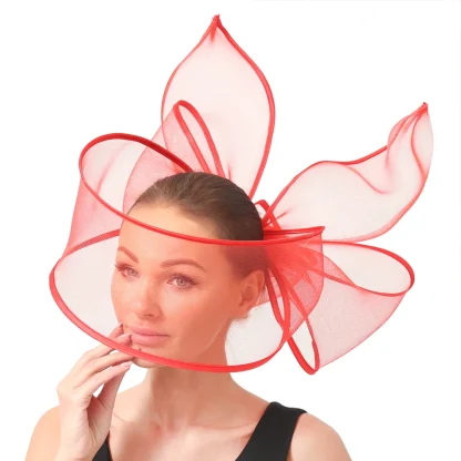 Exaggerated Fascinator with Decorative Bow Design - Image 10