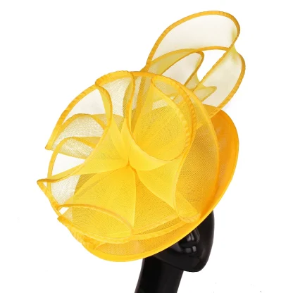 Creative Mesh Fascinator with Ruffle Design - Image 14