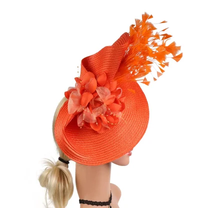 Decorative Disc Fascinator with Floral Design - Image 14