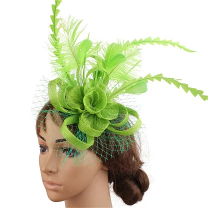 Creative Fancy Fascinator with Floral Design - Image 15