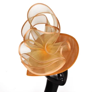 Creative Mesh Fascinator with Ruffle Design