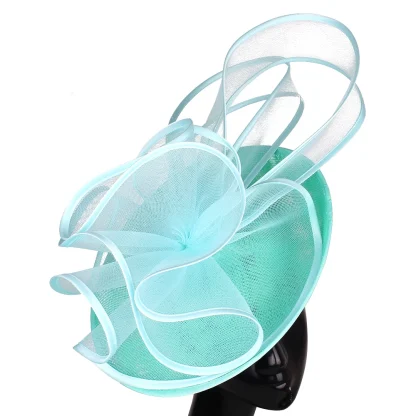 Creative Mesh Fascinator with Ruffle Design - Image 2