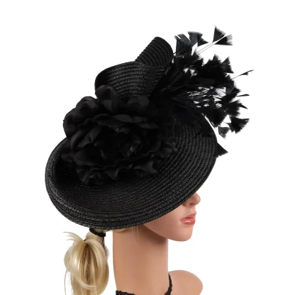 Decorative Disc Fascinator with Floral Design - Image 13