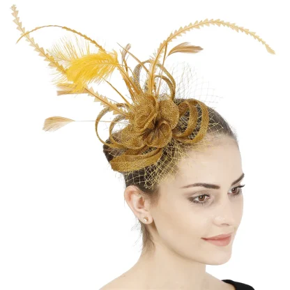 Creative Fancy Fascinator with Floral Design - Image 8