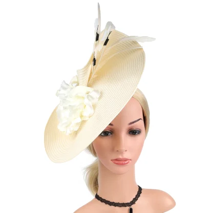 Cocktail Hat with Floral and Butterfly Decor - Image 11