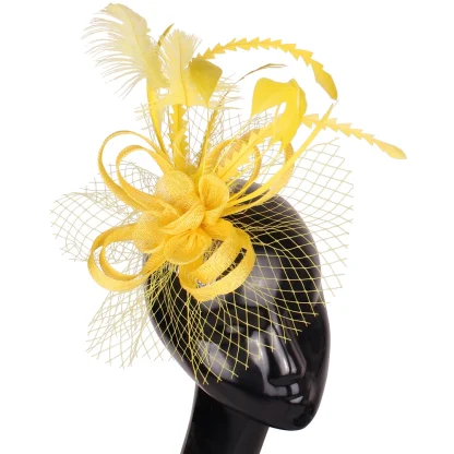 Creative Fancy Fascinator with Floral Design - Image 10