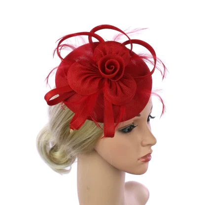 Fancy Floral Headpiece with Headband and Clip - Image 14