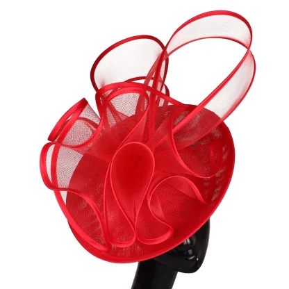 Creative Mesh Fascinator with Ruffle Design - Image 8